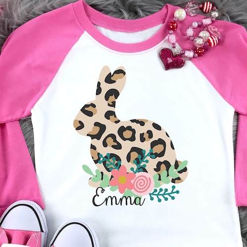Girls Easter Shirt Easter Shirt For Girls Personalized Bunny Shirt Girls Easter Bunny Shirts For Girls Easter Outfit For Girls