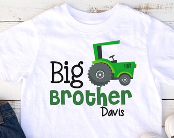 Big Brother Shirt • big brother announcement • big brother gift • big brother tractor shirt