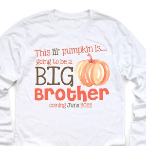 Big Brother Shirt , Personalized Big Brother Shirt, Fall Big Brother Announcement Shirt , Personalized Pumpkin Big Brother Shirt
