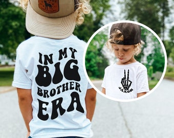 Big Brother Shirt - Boys Comfort Colors® T-Shirt - Trendy 'In My Big Brother Era' Tshirt - Personalized with Name
