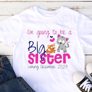 Big Sister Shirt - Personalized Big Sister Shirt - Kitten Big Sister Shirt - Kitty Big Sister Shirt - Big Sister Gift - Big Sister to Be
