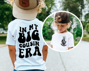 Big Cousin Shirt - Kids Comfort Colors® T-Shirt - Trendy 'In My Big Cousin Era' Tshirt - Personalized with Name