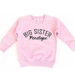 girls crewneck sweatshirt • toddler sweatshirt • big sister sweatshirt • personalized big sister shirt