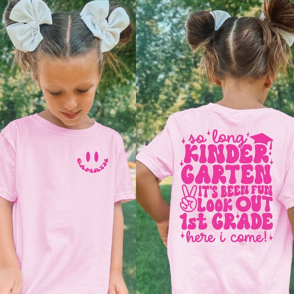 Kindergarten Graduation Shirt, With Name, Kids Comfort Colors® Tshirt, Graduation Gift, For Boys And Girls