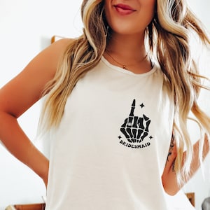 Bridesmaid Tank top, Bachelorette Party Shirts, Comfort Colors®, Trendy Bridal Party Outfit, Sleeveless Top