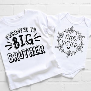 Big Brother Shirts , Big Brother To Be Shirts , Promoted to Big Brother Shirts , Big Brother Little Sister Shirts , Baby Shower Gift