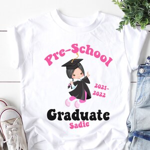 Preschool Graduation Shirt, Pre K Graduation Shirt, Personalized Shirt, Girls Shirt For Graduation, Preschool Graduation Gift
