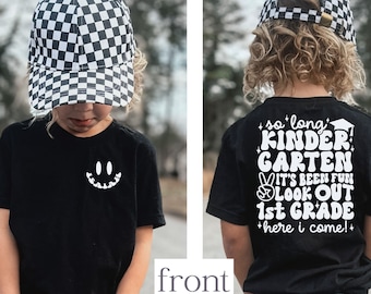 Kindergarten Graduation Shirt, With Name, Boys Comfort Colors® Tshirt, Graduation Gift, Kids Graduation tshirt