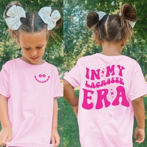 In My Lacrosse Era shirt for Girls, With Name, Kids Comfort Colors® T-Shirt, Trendy Lacrosse Shirts, Lacrosse Competition Shirts