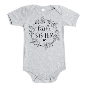 Little Sister Outfit , New Little Sister Outfit , Little Sister Homecoming Outfit , Little Sister Bodysuit , New Baby Girl Gift