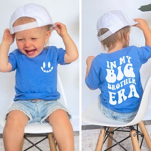 In My Big Brother Era Shirt, Boys T-Shirt, With Name, Big Brother announcement shirt, Toddler Tshirt