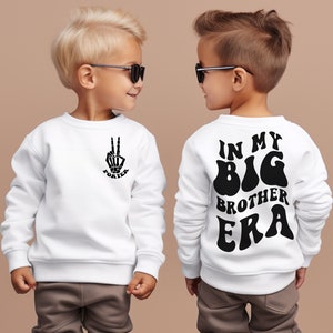 Big Brother Sweatshirt - With Name - Kids Crewneck - Big Brother Shirt - Oversized Sweatshirt - Big Brother Announcement Shirt