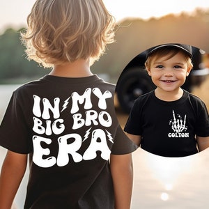 Big Brother Shirt - Comfort Colors® T-Shirt - In My Big Bro Era Top - Personalized with name - Gift For Big Brother Announcement