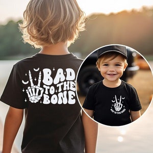 Halloween shirt Boys - Trendy Halloween shirt For Boys,  Comfort Colors tshirt, Bad To The Bone Tshirt