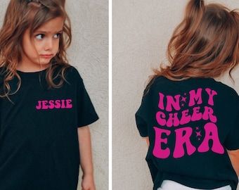 In My Cheer Era shirt for Girls , Personalized With Name, Kids Comfort Colors® T-Shirt, Trendy Dance Shirts