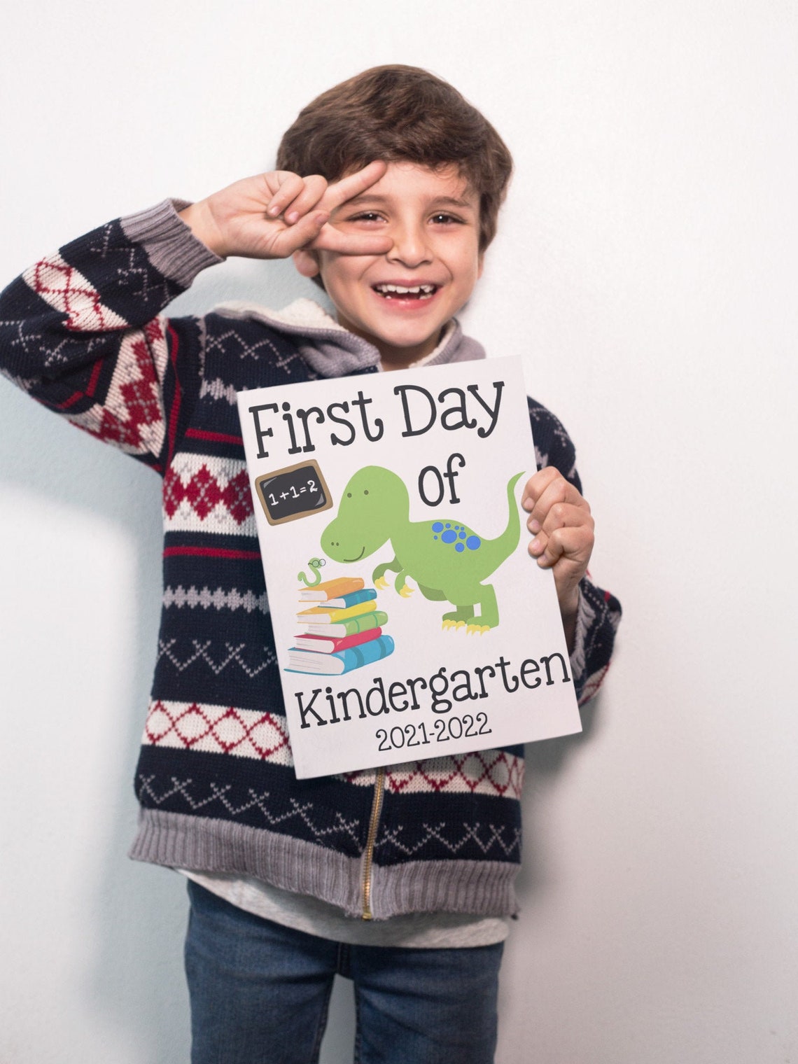 First Day of Kindergarten Sign First Day of Kindergarten Etsy