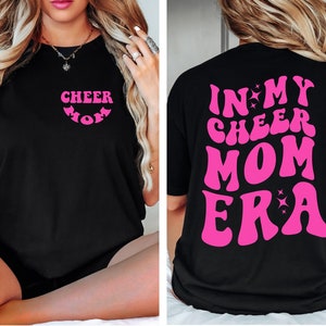 Trendy 'In My Cheer Mom Era' shirt - Comfort Colors Women's T-Shirt - Gift For Cheerleader Mom - Retro Inspired Tee