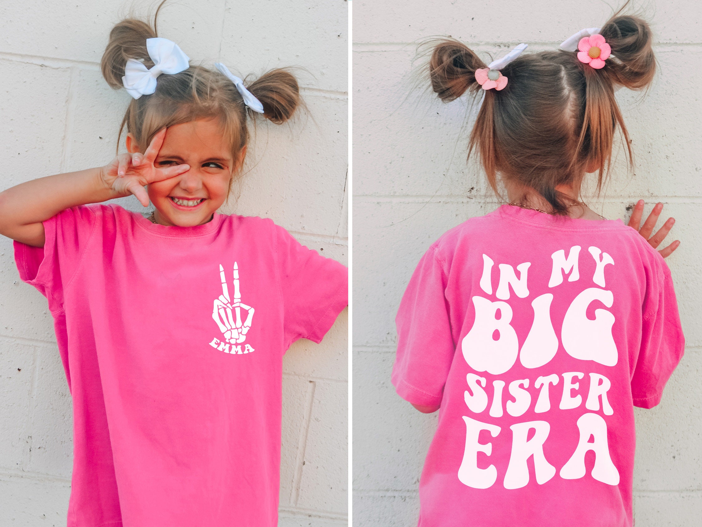 Girls Comfort Colors® T-shirt - 'in My Big Sister Era' Back