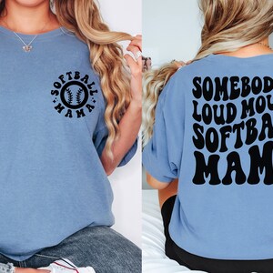 Softball Mom shirt - Trendy Comfort Colors Women&#39;s T-Shirt - Gift For Softball Mama - Sports Shirts
