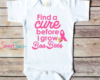 Find a Cure Shirt Breast Cancer Baby Bodysuit Awareness Toddler Shirt