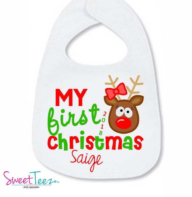 my 1st christmas bib