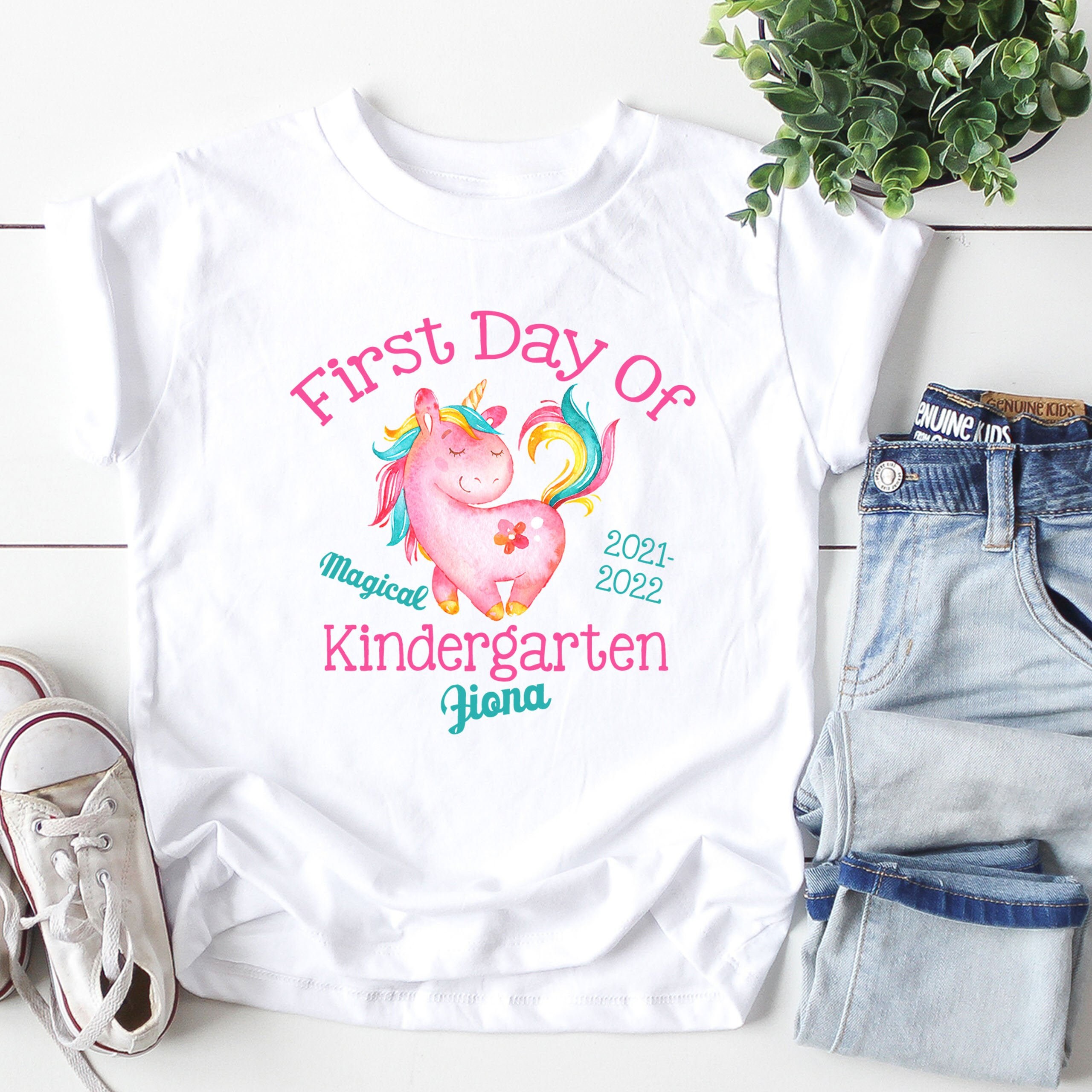 Kindergarten Shirt -  First Day Of Kindergarten Shirt - Personalized …