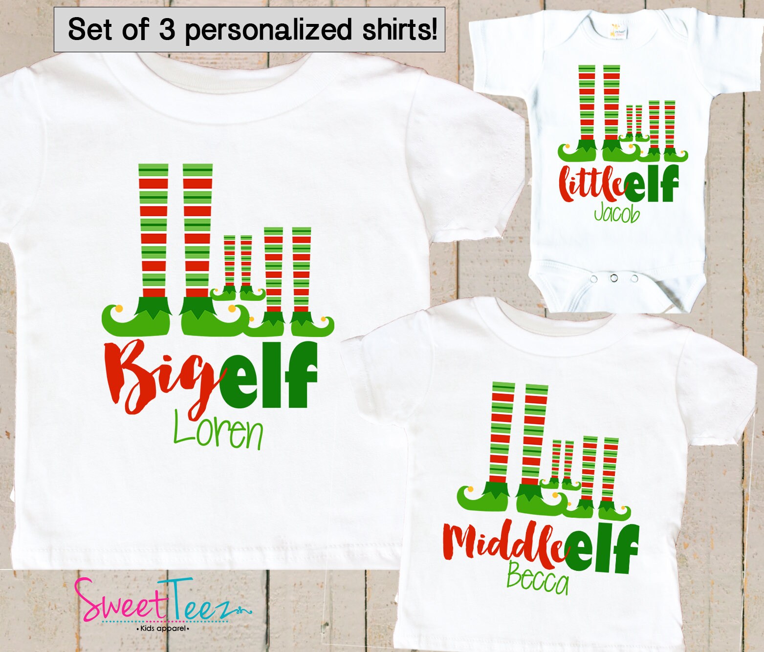 elf 1 elf 2 shirts