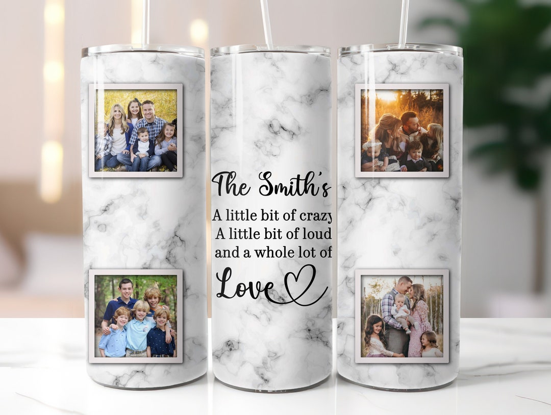 Personalized Photo Tumbler for Family - 20 Oz With Straw and Lid ...