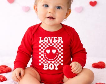 Lover Boy Baby Valentines Bodysuit • Baby Boy Valentine Outfit • My First Valentines Day Shirt • Valentines Day baby boy shirt