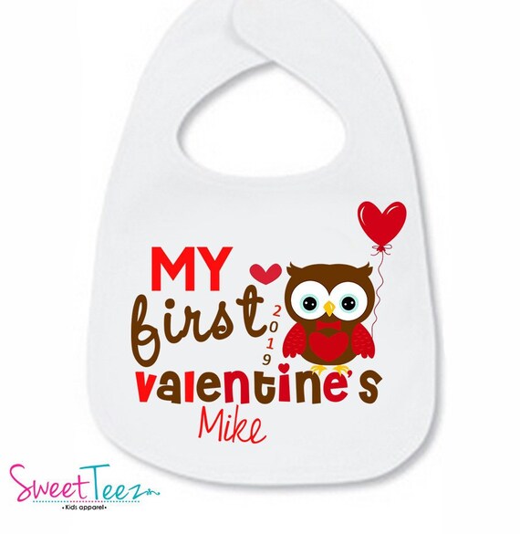 my first valentine's day bib