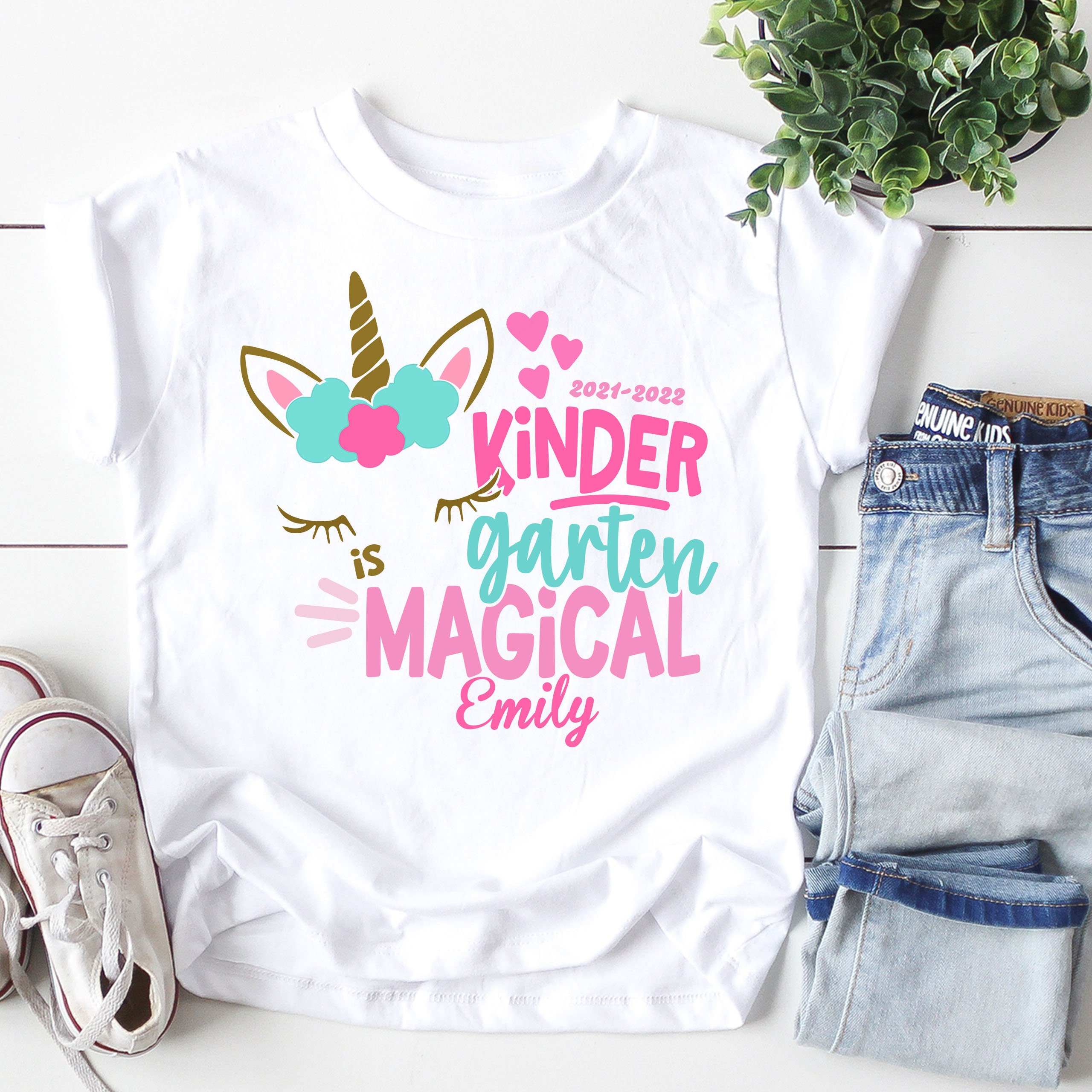 Kindergarten Shirt - Kindergarten Shirt Unicorn - Personalized Kinder…