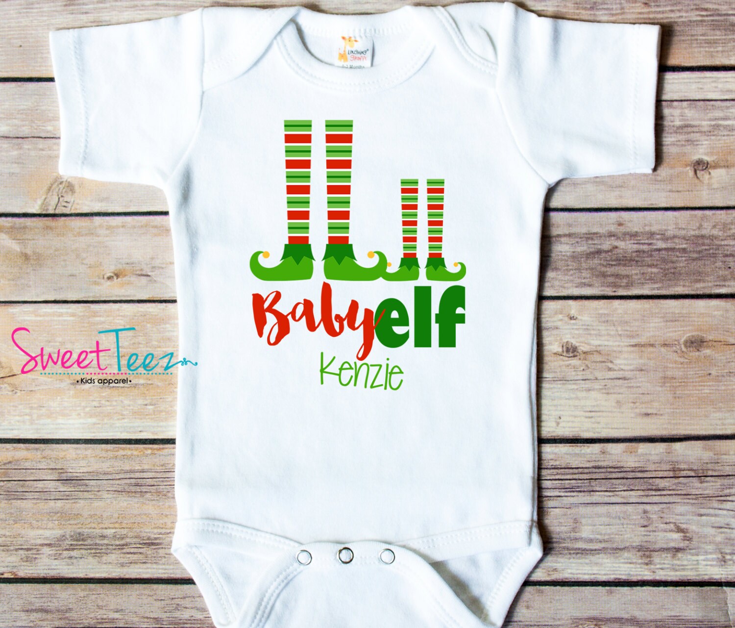 Baby Elf Shirt Bodysuit Personalized Christmas Elf Shirt - Etsy