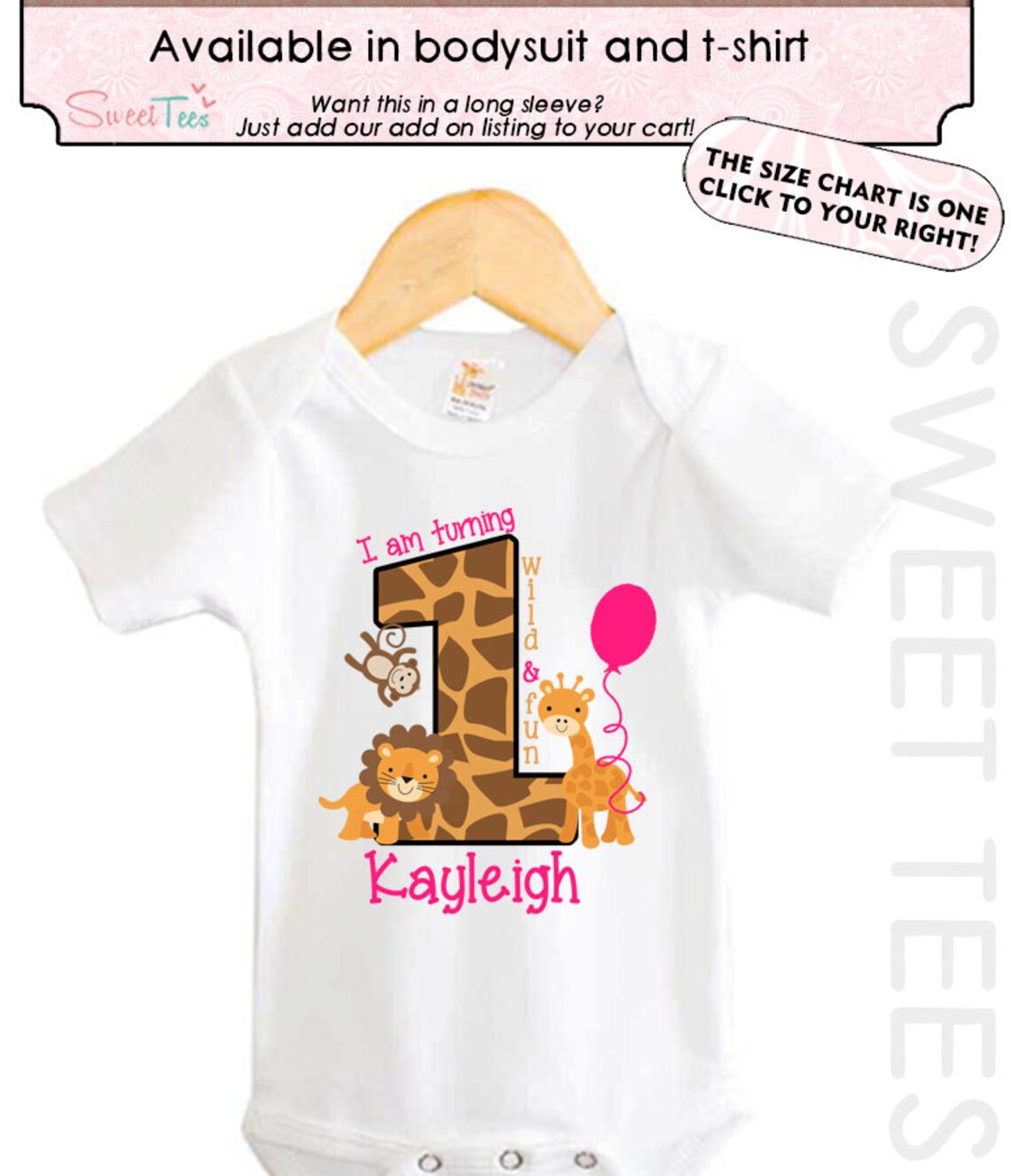 safari animals 1st birthday shirt