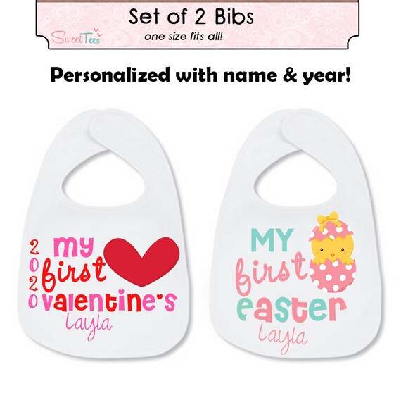 my first valentine's day bib