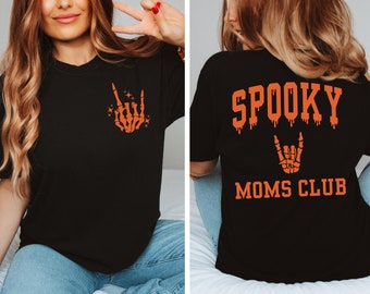 Trendy 'Spooky Moms Club' shirt - Comfort Colors Women's T-Shirt - Halloween Shirts - Retro Inspired Tee - Fall Shirts