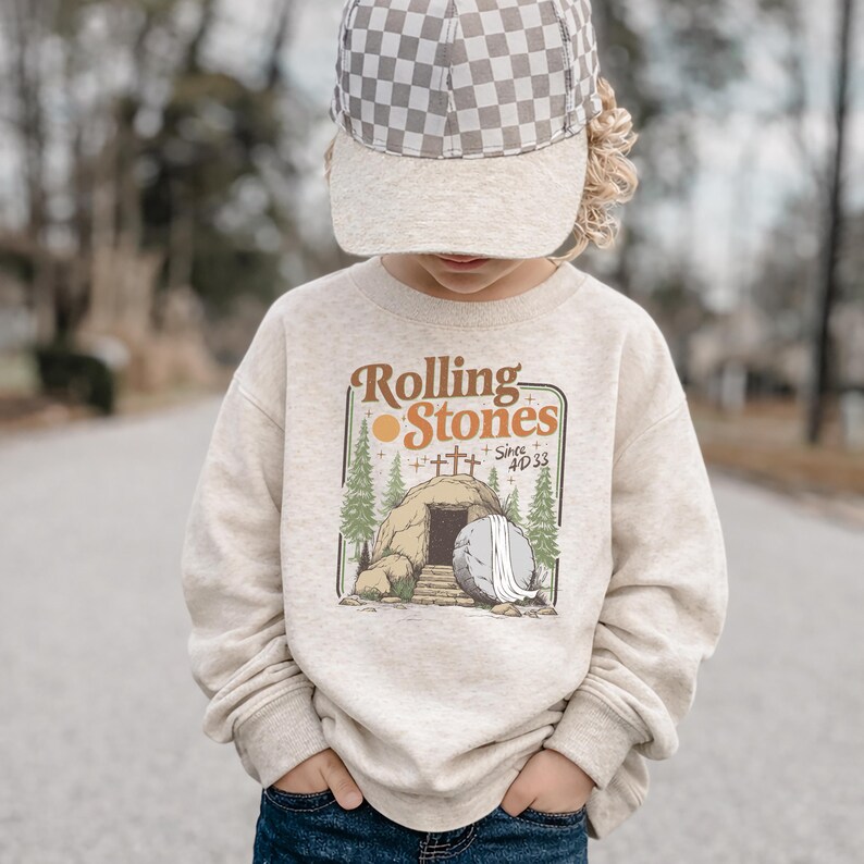 Toddler Easter Shirt Boy • He Is Risen Kids Shirt • Christian Easter Outfit • Empty Tomb Religious Tee • Boys Easter Sunday Shirt image 5
