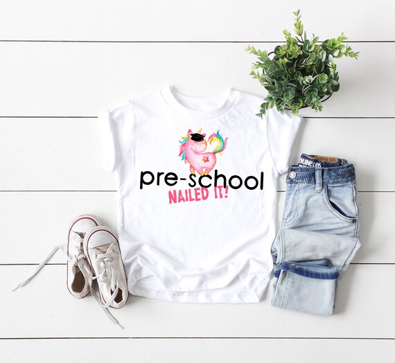Preschool Graduate 2019 Cute Unicorn Face Shirt For Girls Preschool Graduate 2019 Cute Unicorn Face Shirt For Girls