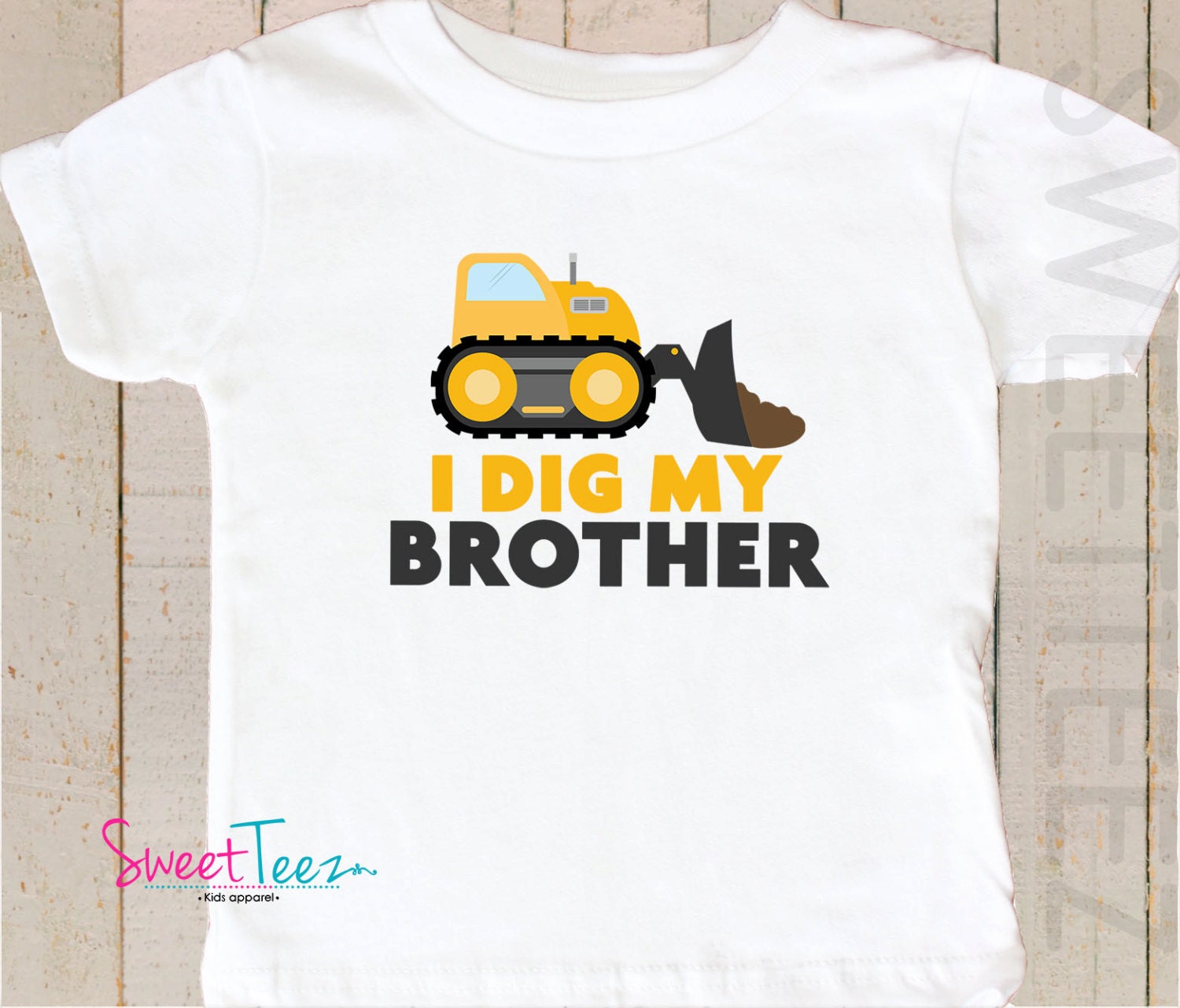 I Dig My Brother Shirt - Construction Shirt - I Dig My Brother Tshirt…