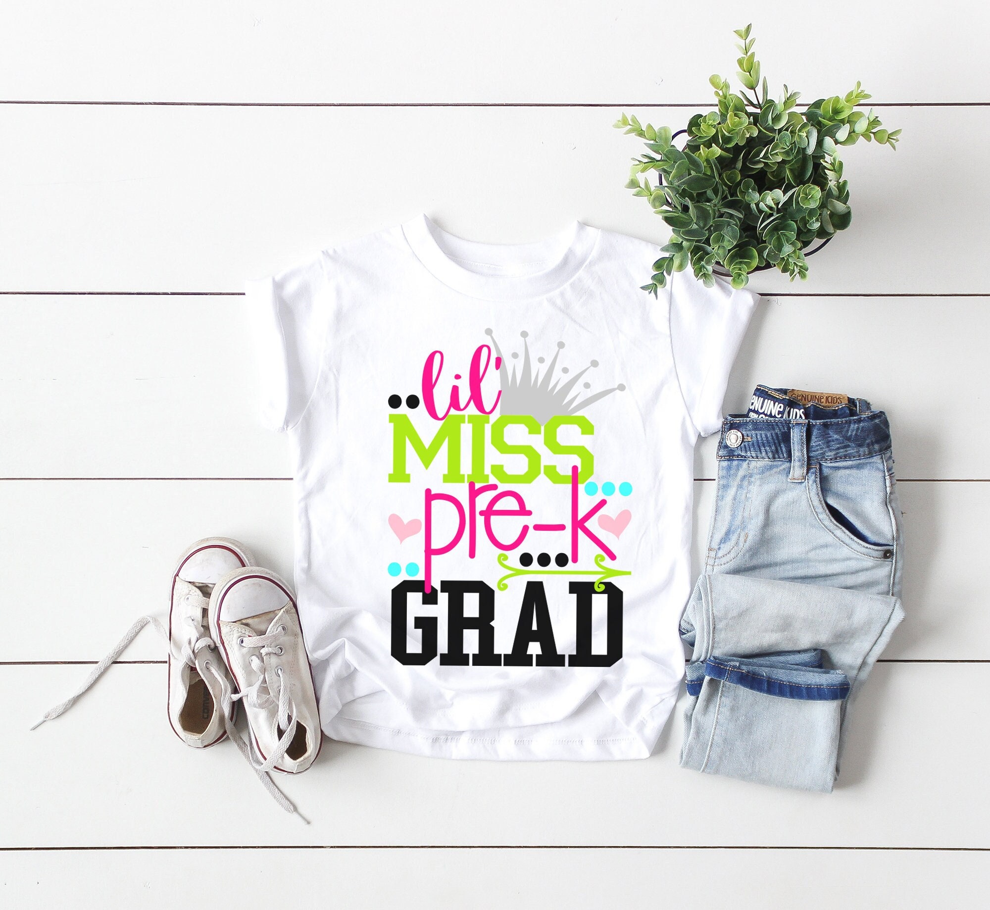 Lil Miss Kindergarten Grad T-Shirt Preschool Kids Lil Miss Kindergarten Grad T-Shirt Preschool Kids