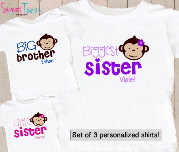 biggest brother big brother little sister shirts