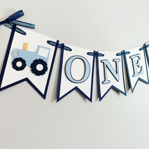blue tractor birthday decorations, blue tractor age banner, blue tractor baby shower, tractor birthday decorations, tractor cake smash