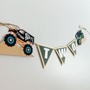 Monster Truck Personalized Banner, Monster Jam Inspired Birthday Party Decorations, Grave Digger, El Toro Loco, Megalodon, Dragon, Tornado