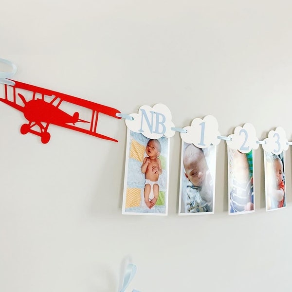 time flies first birthday, biplane decorations, vintage airplane birthday decorations, time flies photo banner, pilot, airplane baby shower