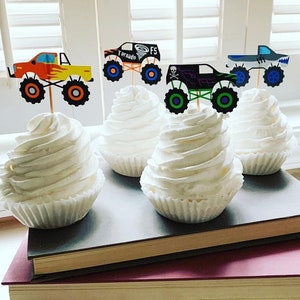 Monster Truck Birthday Decorations*Monster Trucks*Monster Truck Party*Monster Truck Cupcake Toppers*Truck Decorations*Monster Truck Rally