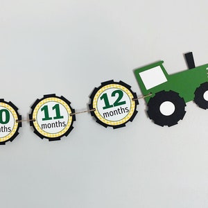 tractor birthday decorations, green tractor birthday banner, tractor first birthday, tractor photo banner, barnyard birthday decorations