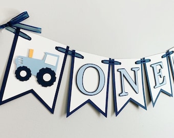 blue tractor birthday decorations, blue tractor age banner, blue tractor baby shower, tractor birthday decorations, tractor cake smash