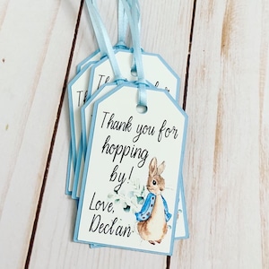 Peter Rabbit Birthday, Peter Rabbit Baby Shower Decorations, Peter Rabbit Favor Tags, Easter Birthday, Easter Baby Shower, Personalized