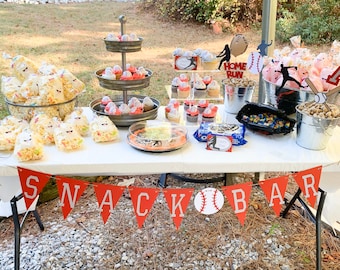 baseball party*concessions banner*baseball birthday party*snack bar banner*baseball party decorations*baseball banner*baseball baby shower