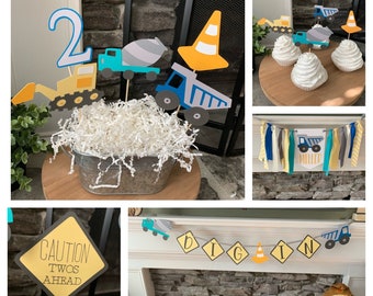 construction birthday party*construction birthday party ideas*construction dig in banner*construction birthday banner*construction party