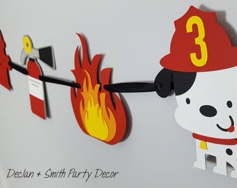 Firetruck birthday * Firetruck party * Firetruck birthday banner * Firefighter birthday * Firefighter baby shower * Firetruck birthday decor